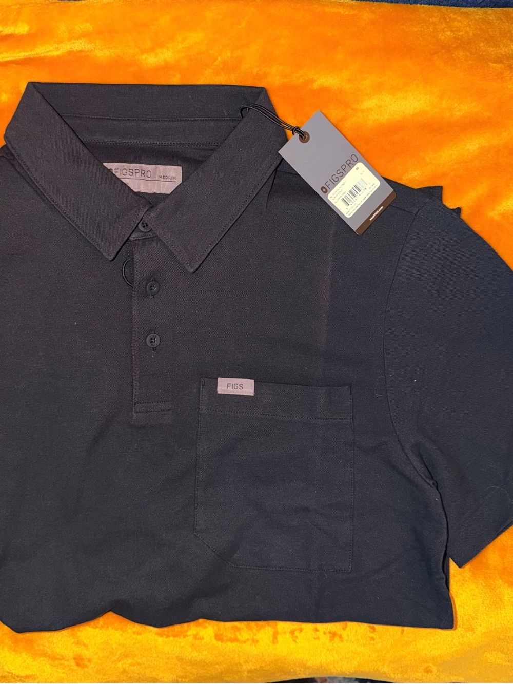 FIGS Pro Men’s Black Polo Shirt with Pocket